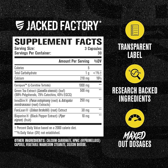 Jacked Factory Burn-XT Max - High-Performance Thermogenic Fat Burner &amp Appetite Suppressant for Weight Loss (90 Capsules) &amp Lean-XT Max - High-Performance Stim-Free Fat Burner (90 Capsules)