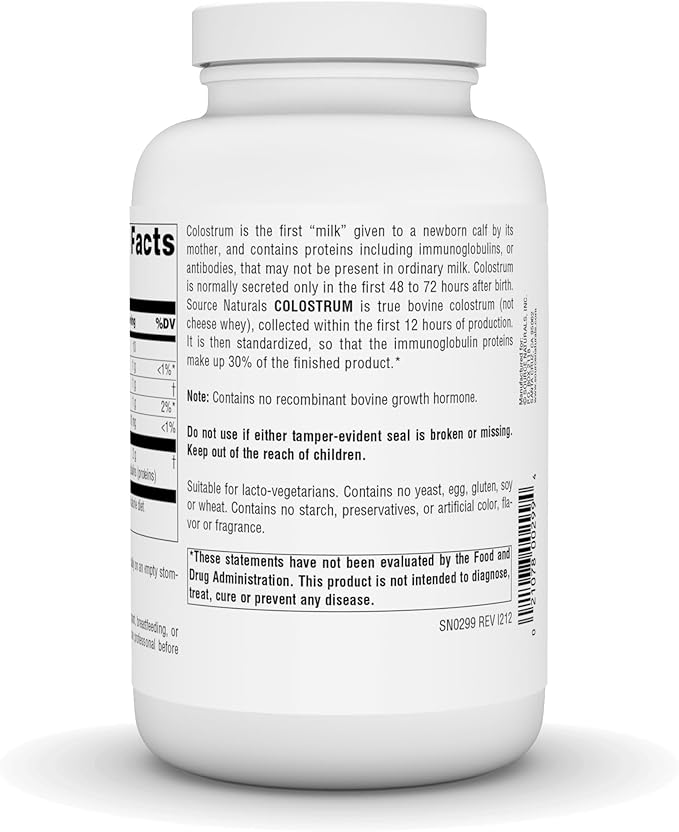 Source Naturals Colostrum Contains 30 Percent Immunoglobulins - 4 oz Powder