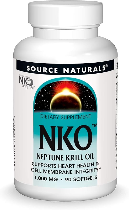 Source Naturals NKO Neptune Krill Oil Supports Heart Health and Cell Membrane Integrity* 1000 mg - 90 Softgels