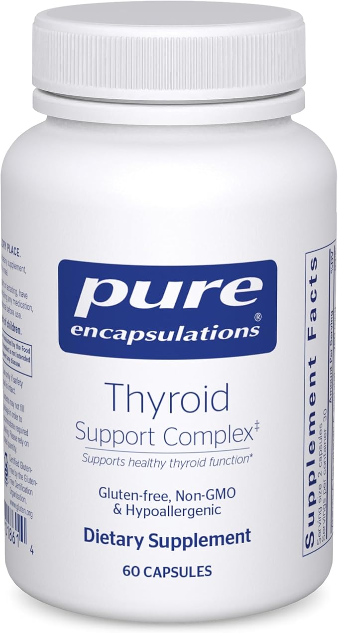 Pure Encapsulations Thyroid Support Complex - Supports Thyroid Health* - Antioxidant Infusion - with Ashwagandha &amp Iodine - Non-GMO &amp Vegetarian - 60 Capsules