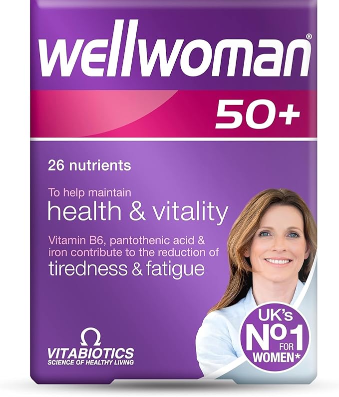 UK's Well Woman 50+ Tablets | 26 Nutrients - Contributes to Reduce Tiredness &amp Fatigue (Pack of 1)