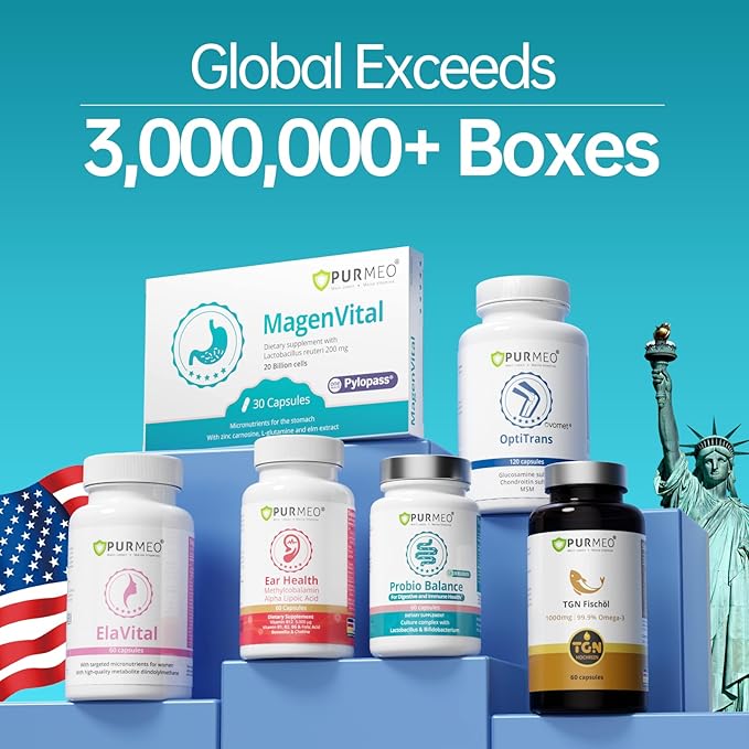 5-in-1 High Potency H. Pylori Probiotic 1 Per Day - Supports Gastric Lining Integrity Occasional Indigestion Acid Comfort - Pylopass Lactobacillus Reuteri Gluten Free Vegan 30ct Made in Germany