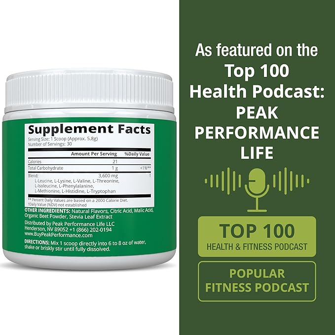 All 9 Essential Amino Acids Powder. Pre + During + Post Workout with EAAs + BCAAs for Energy Muscle Growth and Recovery. Non-GMO BCAA and EAA Powders for Men + Women. 3rd Party Tested. Wildberry