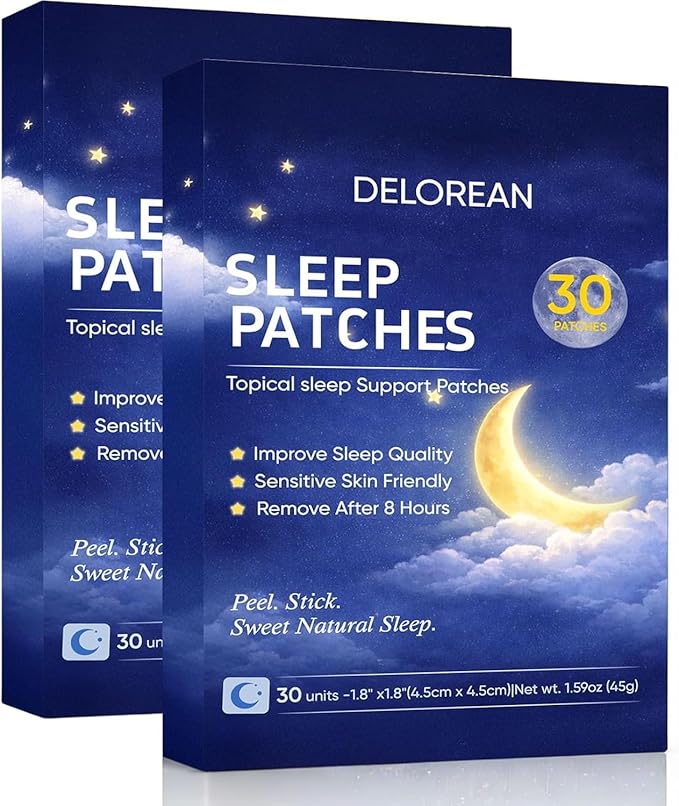 Drowzen Sleep Patches Delorien Sleep Patches for Adults Herbal Melatonin &amp Valerian Night Patches Sleeping Stickers for Relaxation &amp Nighttime Rest 30 Patches (2PCS)