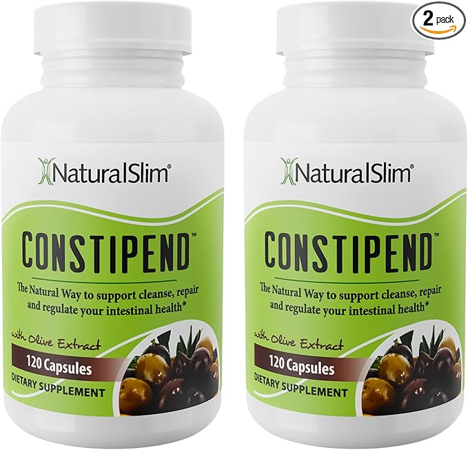 Naturalslim Magnesium Oxide - Constipend for Constipation Relief Colon Cleanser &amp Stool Softeners for Women &amp Men with Magnesium Citrate Aspartate &amp Olive Extract - 120 Vegetable Capsul