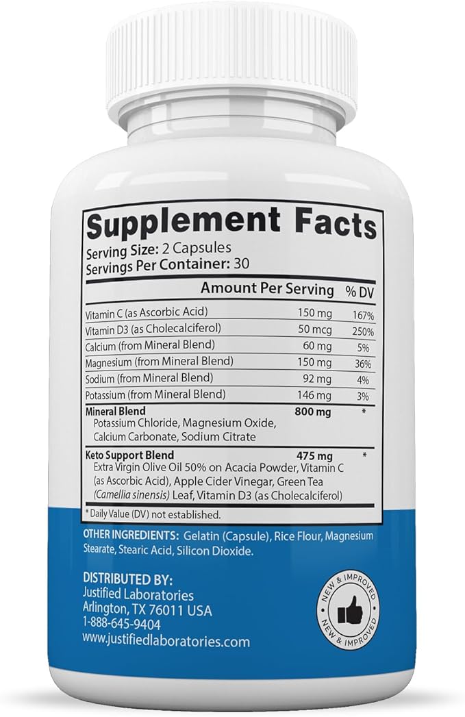 (2 Pack) Lean Time Keto Pills 1275MG New &amp Improved Formula Contains Apple Cider Vinegar Extra Virgin Olive Oil Powder Green Tea Leaf 120 Capsules