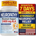 Neuropathy Support Supplement with 2400 mg Alpha Lipoic Acid to Reduce Nerve Discomfort in Feet Hands Toes – Max Strength 2400mg ALA Vitamins B12 B6 &amp B1 Magnesium Turmeric – 60 Capsules