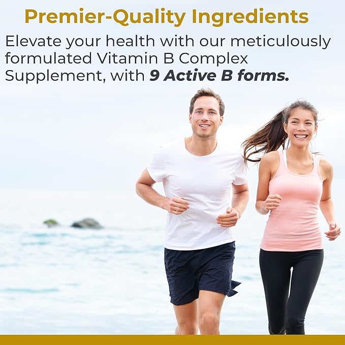 Premier Research Labs Complete B - Vitamin B Complex Supplement for Optimal Health | Vitamin B Supplement with Biotin | 9 Active B Vitamins | for Liver Energy &amp Brain Support - 60 Capsules