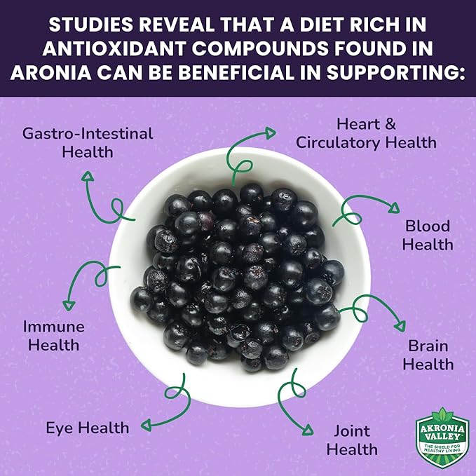 Aronia Berry Gummies | 45 Vegetarian Gummies | Pack of 2 | Immune Support for Health and Wellness Delicious Aronia Flavor