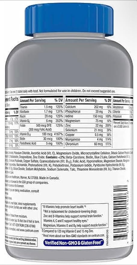 GOOFY TURTLE Silver Men 50+ Multivitamin Better Guide Vitamins Supplements 275 Count (Pack of 1 Bottle)