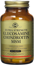 Solgar Triple Strength Glucosamine Chondroitin MSM 60 Tablets - Promotes Healthy Joints Supports Comfortable Movement - Shellfish Free - Gluten Free Dairy Free - 30 Servings