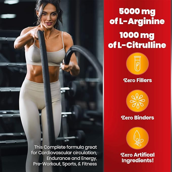 Simply Natures Pure Cardio Complete with 5000 L-Arginine 1000mg L-Citrulline and Hawthorn Berry - Heart Health &amp Cardiovascular Support Powder Supplement and 3-in-1 Nitric Oxide Booster