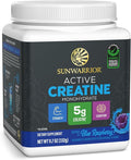 Creatine Monohydrate Powder Micronized PreWorkout Recovery Supplement | Support Muscle Building Strength Training Cognition | Vegan &amp Keto Friendly Easily Mixes (50 Servings) Blue Raspberry Flav