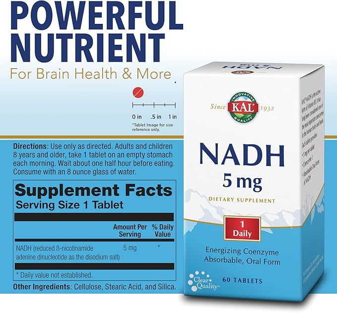 KAL NADH 5mg 60ct (60 Tablets 60 Serv)
