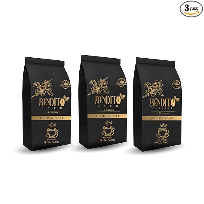 Bendito Café – Ground Coffee Medium Roast 340g (Pack of 3) – 100% Colombian Coffee
