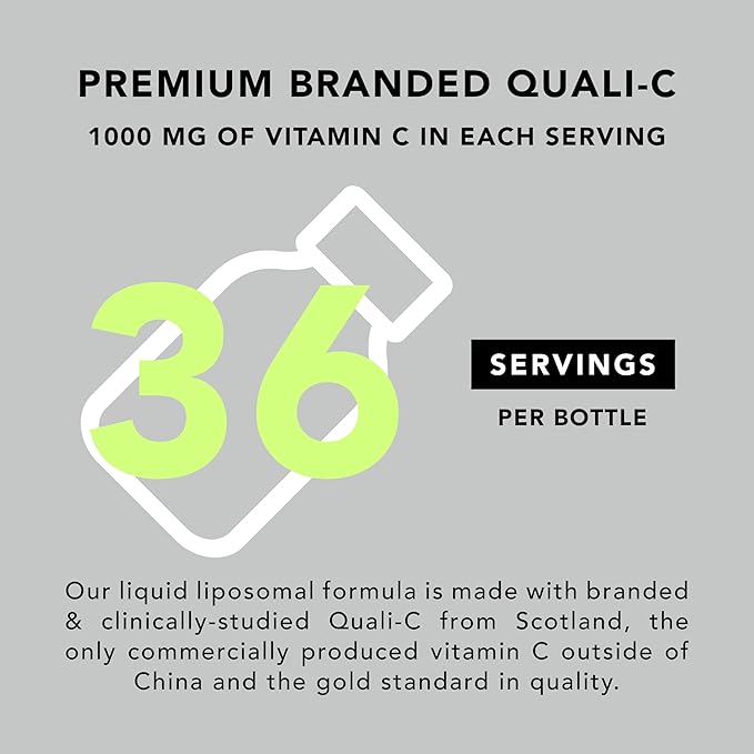 AMANDEAN Liposomal Vitamin C 1000mg. Liquid VIT C Supplement. Immune Support Skin Health Collagen Production. Fast Absorbing Antioxidant Delivery. Quali-C Soy-Free Vegan Non-GMO.