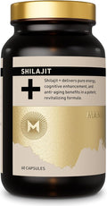 Manna Vitality Shilajit+ Capsules | 1000mg Purified Himalayan Shilajit Resin Supplement | Highest Bioavailability | Energy Performance Detox Vitality Mental Clarity &amp Cognitive Support | 60 Co
