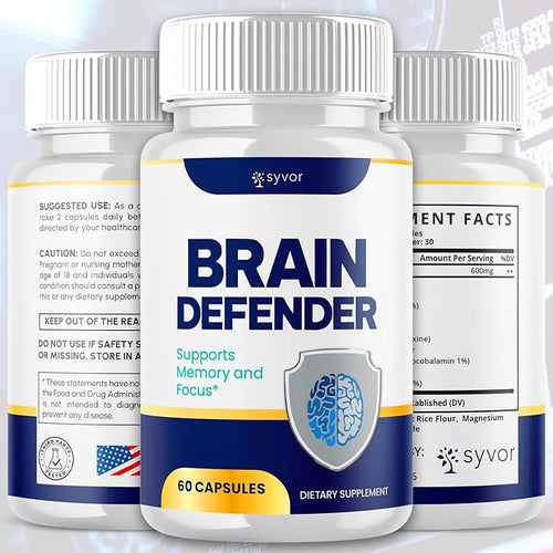 (3 Pack) Brain Defender Supplement Pills Official Brain Defender Advanced Formula Nootropic Capsules All Natural Health and Wellness Support Formula Maximum Strength Braindefender (180 Capsules)