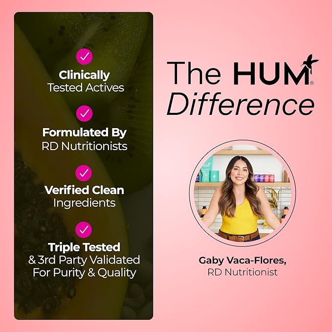 HUM Red Carpet Skin &amp Hair Vitamins for Women with Omega 3 Fatty Acids Vitamin E and Black Currant Seed Oil Supplement for Skin Health &amp Healthy Hair Follicles Support 60 Count