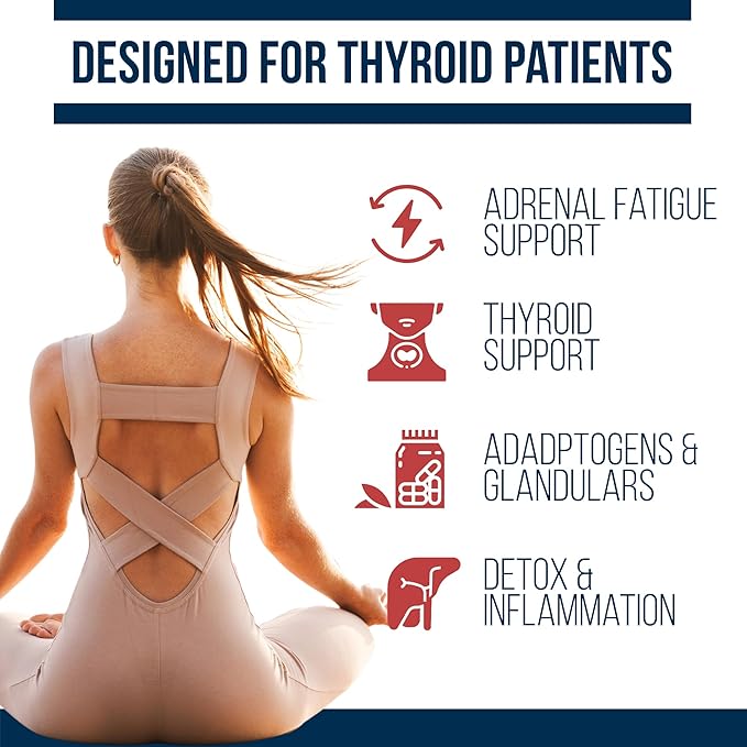 Dr. Westin Childs Thyroid Adrenal Reset Complex | Herbal Support Supplement with Glandulars &amp Rhodiola (adaptogens) for Stress Cortisol Fatigue Energy in Women &amp Men with Hypothyroidism 120