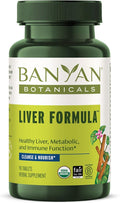 Banyan Botanicals Organic Liver Formula – Detox &amp Gallbladder Support – Cooling Bitter Herbs for Bile Production &amp Systemic Cleansing – with Guduchi &amp Punarnava – 90 Tablets – USDA Organic