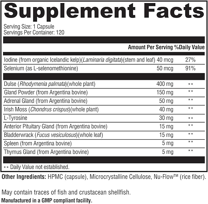 Dr. Westin Childs - Thyroid+ Raw Grass-Fed Desiccated Bovine Thyroid Support for Women &amp Men with Hypothyroid Hashimoto's Energy &amp Metabolism Supplement - L-Tyrosine Selenium Iodine &amp
