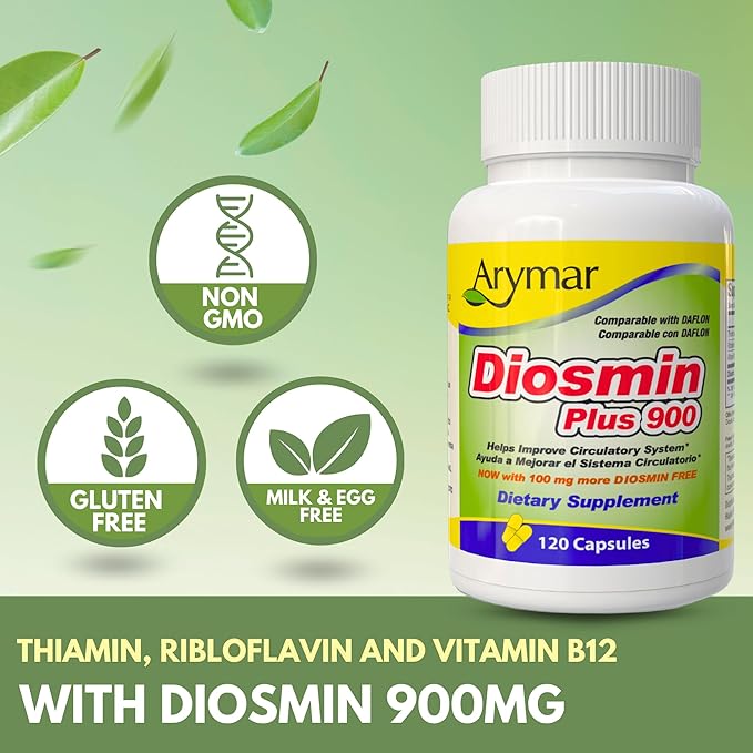 Arymar Diosmin Plus 900 Circulatory System Support (60 Capsules/Pack of 1) (120 Capsules)