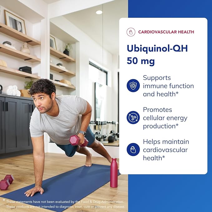 Pure Encapsulations Ubiquinol-QH 50 mg | Active Form of CoQ10 to Support Immune Health Cellular Energy and Cardiovascular Health* | 60 Softgel Capsules