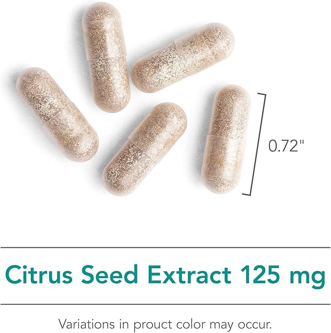 Allergy Research Group Nutricology Citrus Seed Extract Supplement - Grapefruit Seed Extract 250mg Supports Metabolic Function Vegetarian Capsules - 150 Count