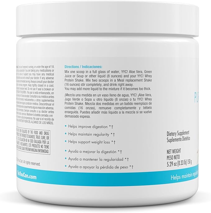 Yes You Can! Shake Booster Pure Fiber Add to Complete Meal Replacement Shakes or Protein Shakes Boost Shake with Sugarcane Fiber and Acacia Gums Protein Shake Booster - Pure Fiber (4 Pack)