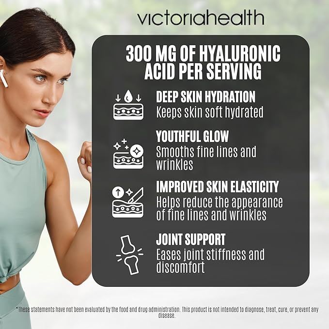 DoSe by VH Hyaluronic Acid Capsules 300mg – Hyaluronic Acid Supplement with Vitamin C – Supports Skin Hydration Joint Comfort &amp Eye Moisture – Vegan Supplement (30 Capsules)