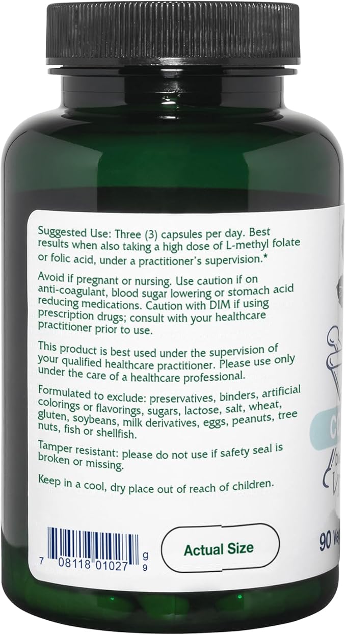 Vitanica CCDG Blend Immune Support DIM Supplement 200mg Turkey Tail Mushroom Turmeric Green Tea Vegan 90 Capsules