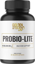 Golden After 50 Probio-Lite - for Gut Health and Digestion Support - Probiotics for Men and Women - 30 Gelatin Capsules - Probiotics for Occasional Heartburn Gas Indigestion