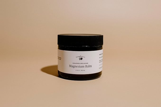 Magnesium Balm with Magnesium Chloride Organic Jojoba Oil Organic Shea Butter Lavender Essential Oil and Organic Beeswax (4 oz)