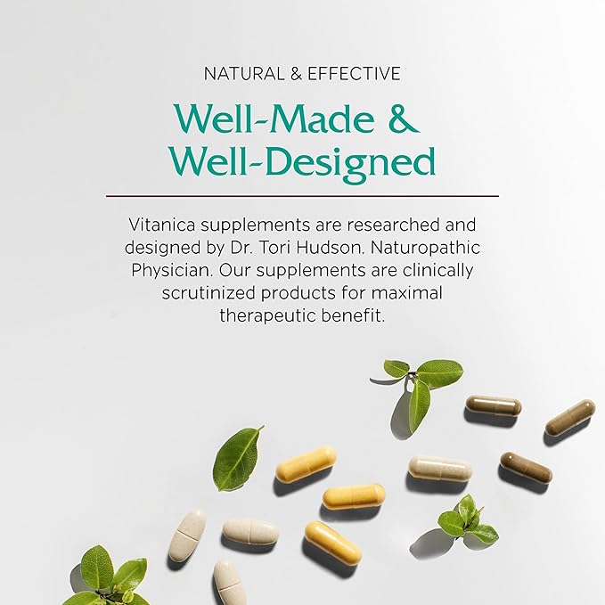 Vitanica Adrenal Assist Adrenal Support Vegan 180 Capsules