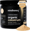 MINDHONEY Organic Colostrum | Premium Cacao Flavored Superfood Powder | Gut Health &amp Immunity Skin &amp Hair Anti-Aging Performance &amp Recovery | Grass-Fed Pasture-Raised | 30 Servings