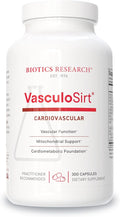Biotics Research VasculoSirt®– Formulated with The Assistance of Mark Houston MD Cardiovascular and Healthy Support for Healthy Blood Flow Support CoQ10 Resveratrol ALA Ginkgo - 300 Capsules