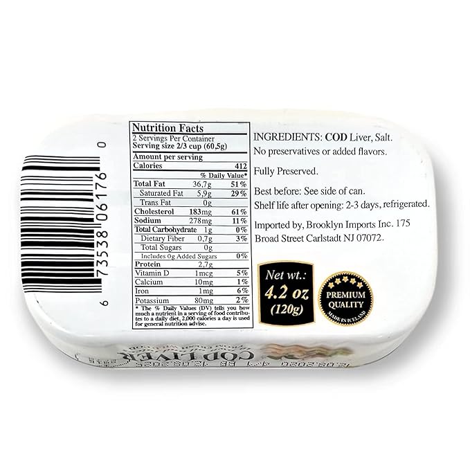 Belveder Icelandic Wild Cod Liver 120g Can