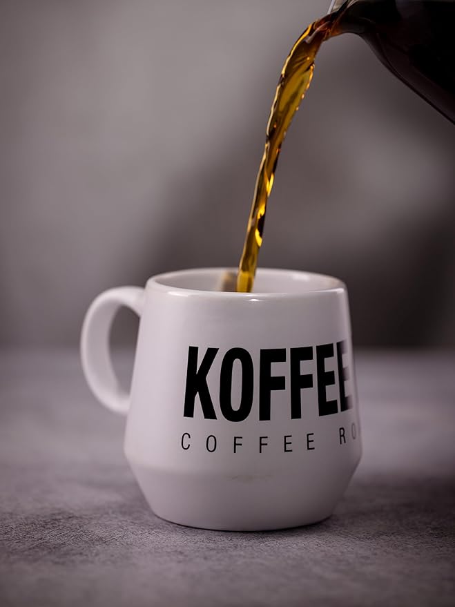 Koffee Kult Half Caff Coffee Whole Bean Dark Roast Half Caffeine Decaf Low Acid Naturally Decaffeinated (12oz Ground)