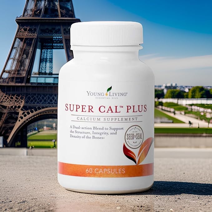 Young Living - Super Cal Plus 60 Capsules | Calcium Mineral Bone Health Supplement | Synergistic Blend of Magnesium Vitamins D &amp K | Essential Nutrients