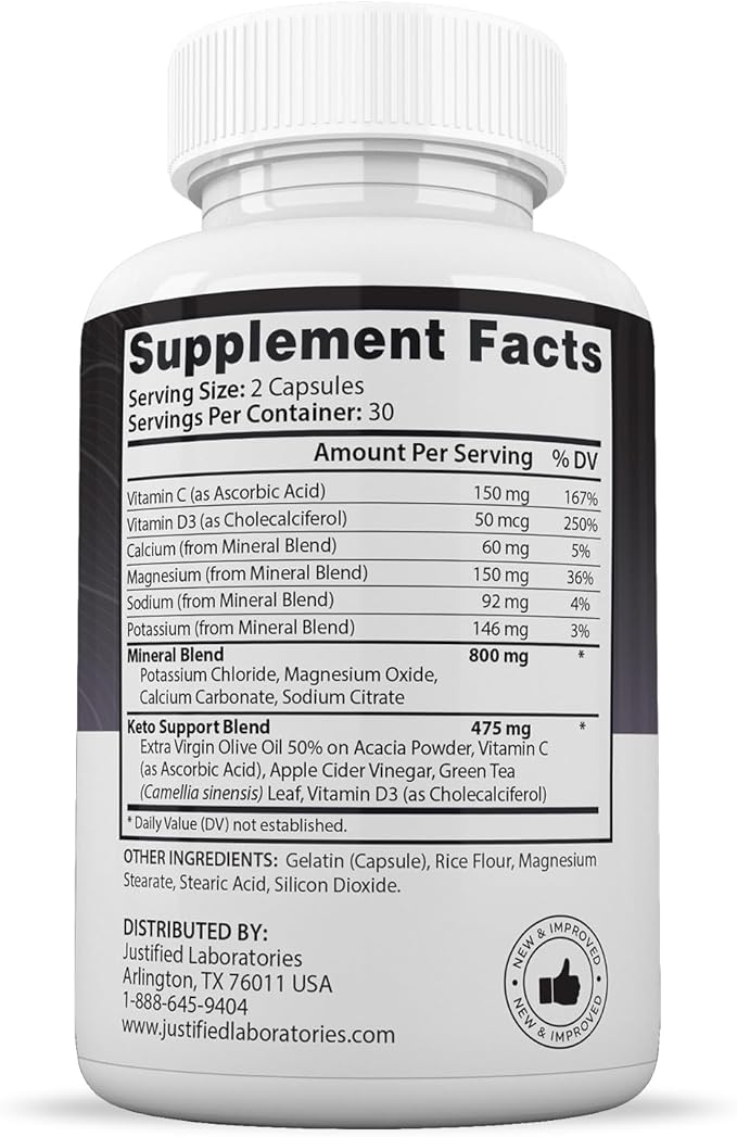 (3 Pack) Advanced Keto 1500 Keto Pills 1275MG New &amp Improved Formula Contains Apple Cider Vinegar Extra Virgin Olive Oil Powder Green Tea Leaf 180 Capsules