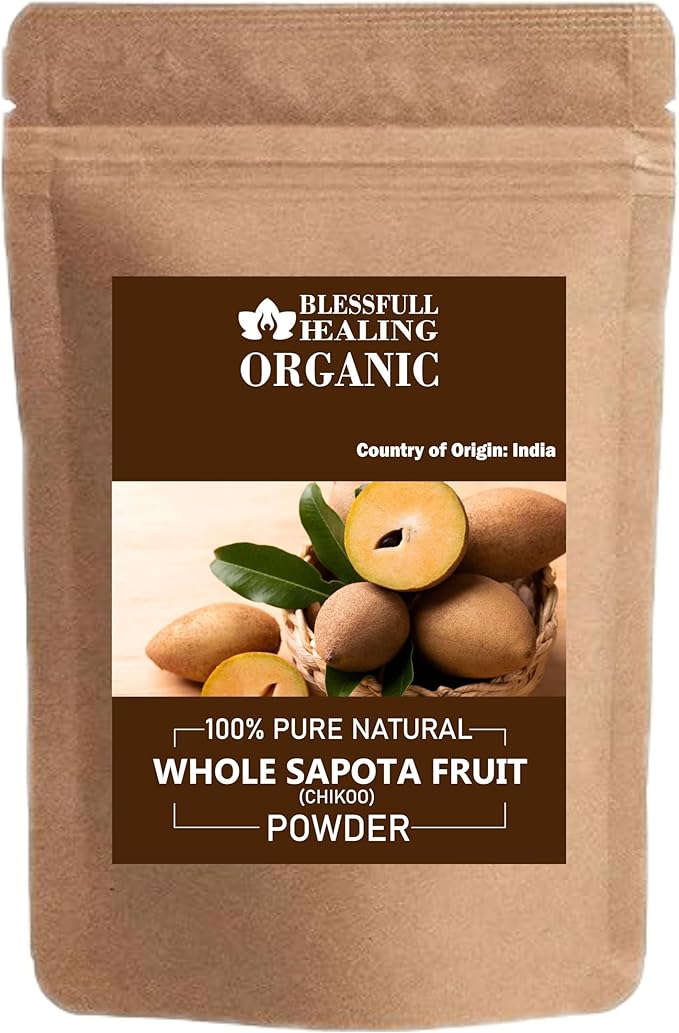 Blessfull Healing Organic Whole Sapota Fruit Powder 100% Pure Natural 300 Gram / 10.58 oz