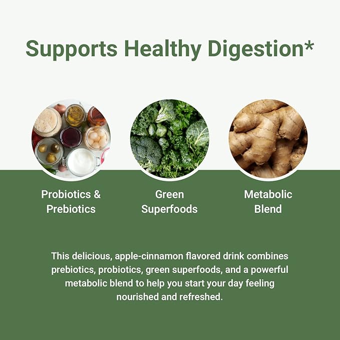 ACTIVATEDYOU Morning Complete Daily Wellness Drink with 10 Billion CFUs Prebiotics Probiotics and Green Superfoods 30 Servings Apple Cinnamon + Citrus Flavor Bundle
