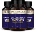 Dr. Mercola Gallbladder Enzymes - Gallbladder &amp Digestive Health Support - Includes Pancreatic Protease Amylase &amp Lipase - Non-GMO Gluten-Free &amp Soy-Free - 90 Delayed Release Capsules (9
