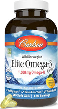 Carlson Laboratories Laboratories Elite Omega 3 Gems 1250mg Lemon Flavored 240 Softgels