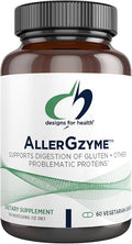 Designs for Health AllerGzyme Digestive Enzymes Supplement - Supports Digestion of Gluten Dairy + Problematic Proteins with Protease + Bromelain - Non-GMO + Dairy Free (60 Capsules)
