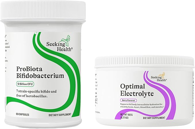 ProBiota Bifidobacterium &amp Optimal Electrolyte: Bifido Probiotic for Digestive Health + Electrolytes for Digestion &amp Energy Berry (60/30 Servings)