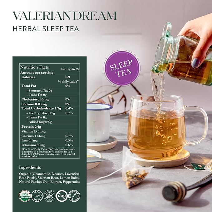 Luxmi Estates - Tea Set - All Day Wellness - 4 Packs with Valerian Ashwagandha Turmeric Ginger and Hibiscus Rose Tea | Gift for him | Gift for her