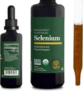 Global Healing Center - Selenium 200mcg Selenium Supplement Drops with Organic Ingredients Antioxidants for Thyroid and Immune Support Non-GMO &amp Gluten-Free for Men &amp Women - 2 Fl Oz