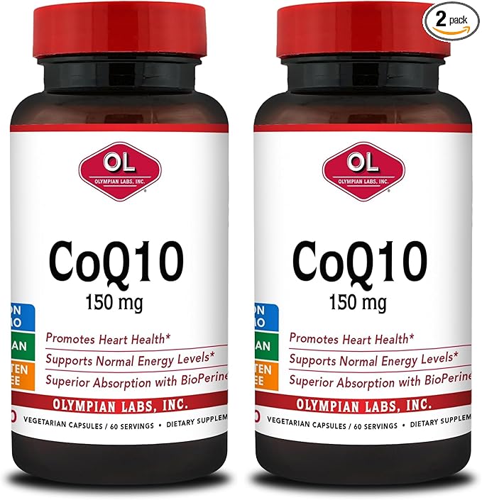 Olympian Labs Coq 150mg 60 Capsules (Packaging May Vary) (Pack of 2)
